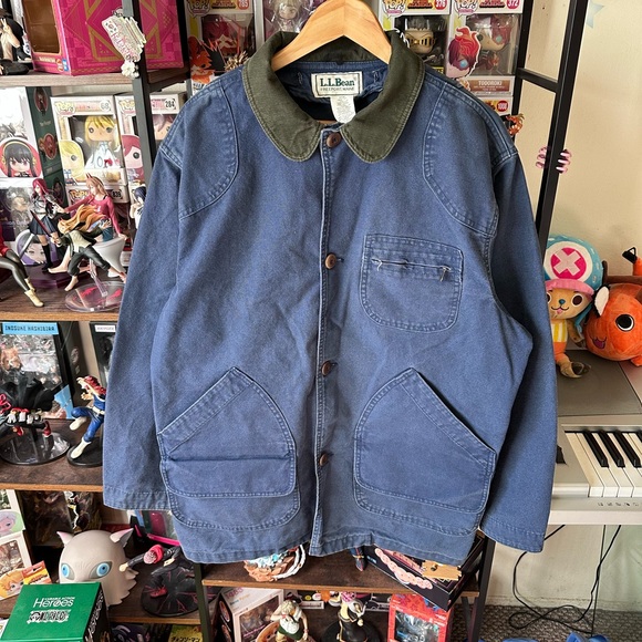 L.L. Bean Other - Vintage L.L. Bean Canvas Barn Chore Jacket Navy Men’s L Tall USA H148